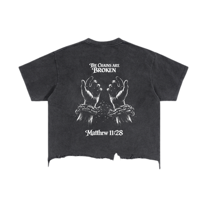 Broken Chains Distressed Tee | Faith Collection