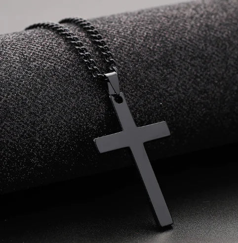 Minimalist Cross Necklace for Men, Jesus Pendant