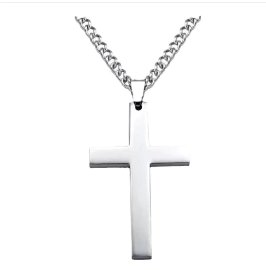 Minimalist Cross Necklace for Men, Jesus Pendant