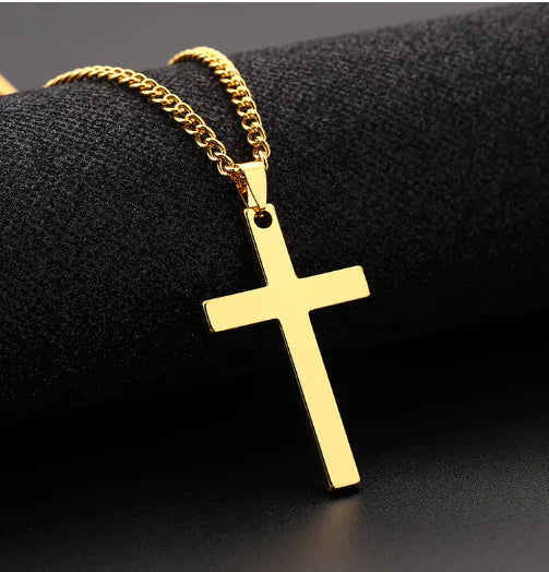 Minimalist Cross Necklace for Men, Jesus Pendant